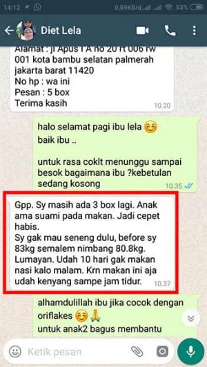 Testimoni pengguna Oriflakes
